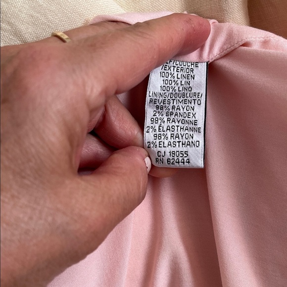 NICOLE MILLER Collection NWOT Oversized Linen Dip Dye Blazer Lined, Size S/M - Picture 7 of 11